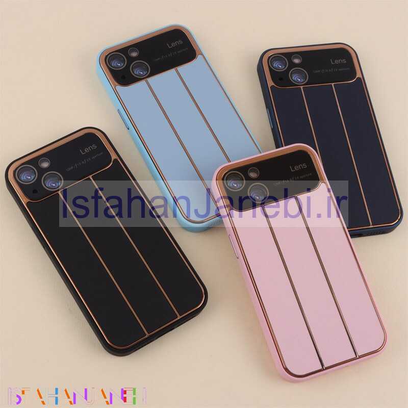 اصفهان جانبی-قاب چرم Lens Aperture محافظ لنزدار آیفون 13