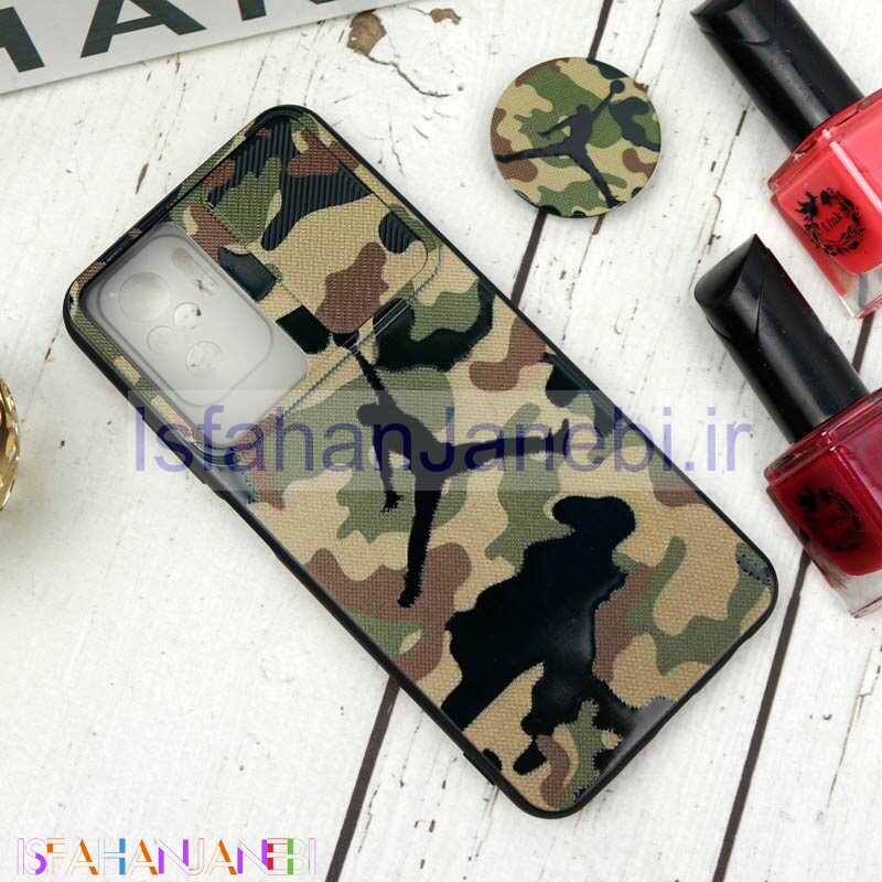 اصفهان جانبی-قاب طرحدار محافظ لنزدار کشویی + پاپ سوکت طرح ارتشی شیائومی Redmi Note 10 سری B