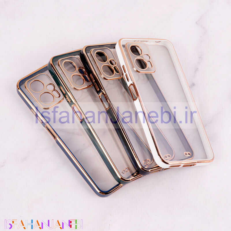 اصفهان جانبی-قاب Chrome دور طلایی محافظ لنزدار Xiaomi Redmi K50i