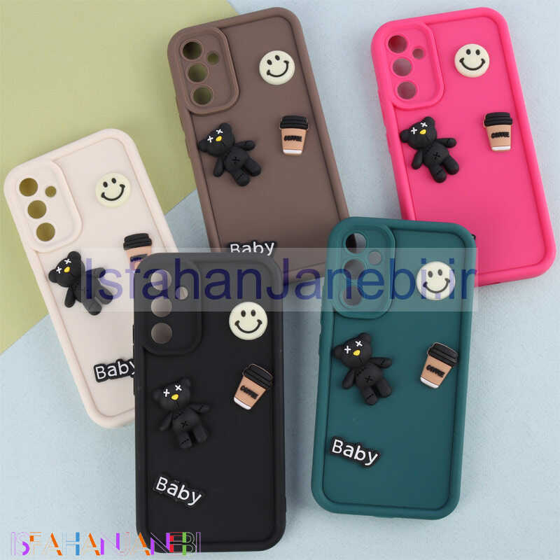 اصفهان جانبی-قاب سیلیکونی Fashion Case عروسک برجسته ریز محافظ لنزدار Samsung Galaxy A34