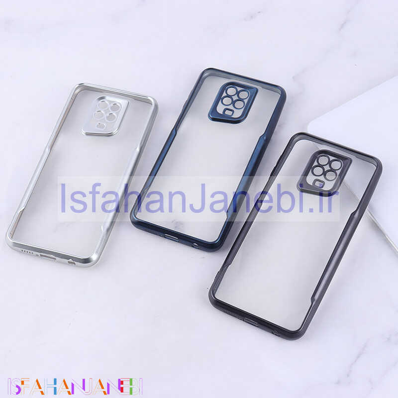 اصفهان جانبی-قاب ژله ای شفاف شیائومی Redmi Note 9s / Note 9 Pro / Note 10 Lite طرح تیتانیوم محافظ لنزدار