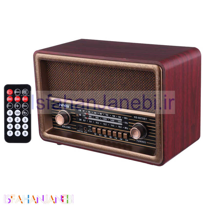 اصفهان جانبی-رادیو اسپیکر بلوتوثی رم و فلش خور NNS NS-8076BT + ریموت کنترل