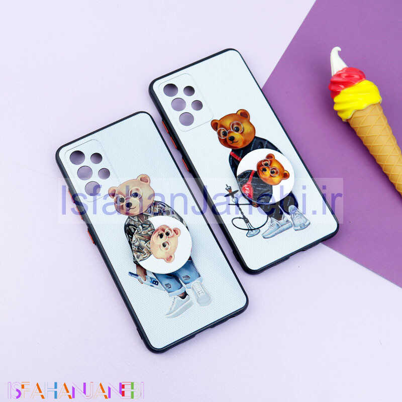 اصفهان جانبی-قاب فانتزی طرحدار پسرانه محافظ لنزدار + پاپ سوکت Samsung Galaxy A32 4G سری R