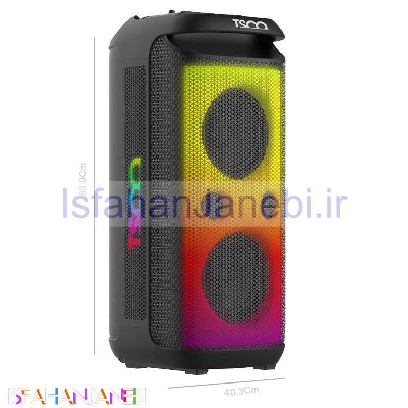 اصفهان جانبی-اسپیکر چمدانی بلوتوثی تسکو TS 1923 + میکروفون و ریموت کنترل
