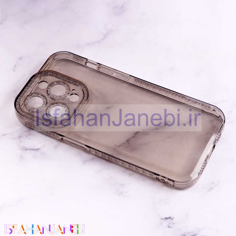 اصفهان جانبی-قاب ژله ای نگینی محافظ لنزدار iPhone 14 Pro