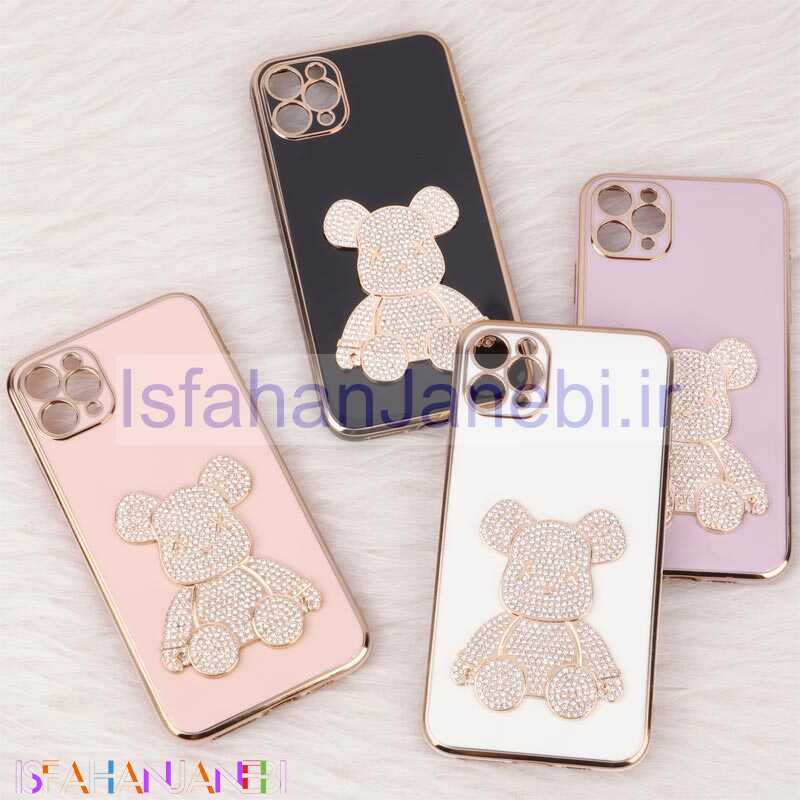 اصفهان جانبی-قاب My Case Power Bear نگین دار محافظ لنزدار iPhone 11 Pro Max