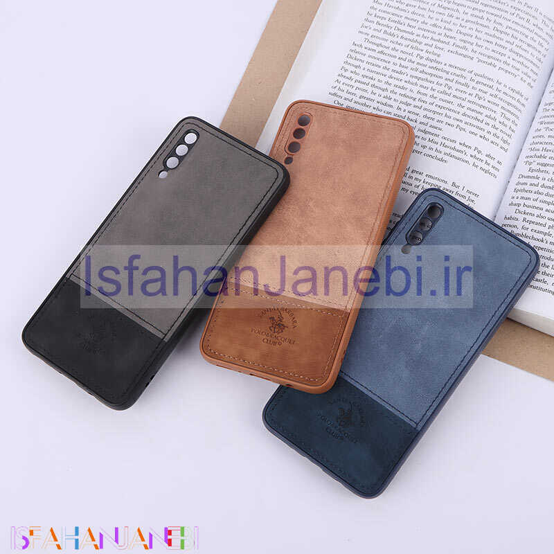 اصفهان جانبی-قاب چرمی Polo & Racquet Club سامسونگ Galaxy A70 / A70s دو تکه محافظ لنزدار