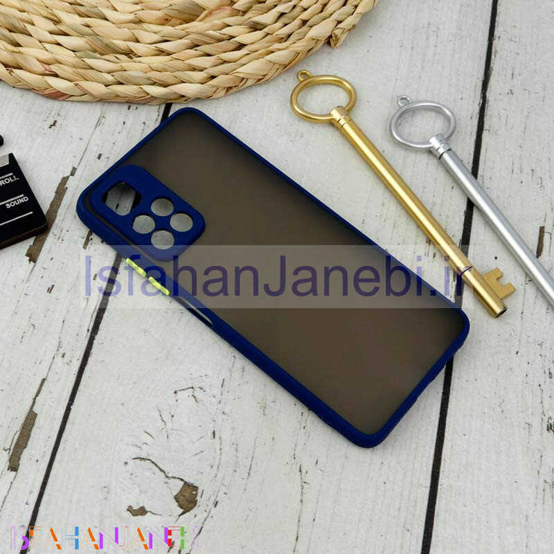 اصفهان جانبی-قاب PC مات محافظ لنز دار Xiaomi Redmi Note 11 5G (China) سرمه ای