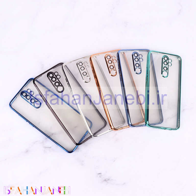اصفهان جانبی-قاب ساده شفاف دور رنگی محافظ لنزدار Xiaomi Redmi Note 8 Pro