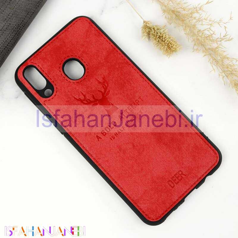 اصفهان جانبی-قاب چرمی طرح گوزن Samsung M20 قرمز