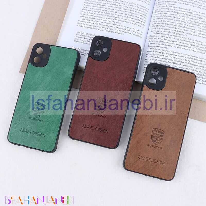 اصفهان جانبی-قاب چرمی Smart Design سامسونگ Galaxy A05 طرح Porsche محافظ لنزدار