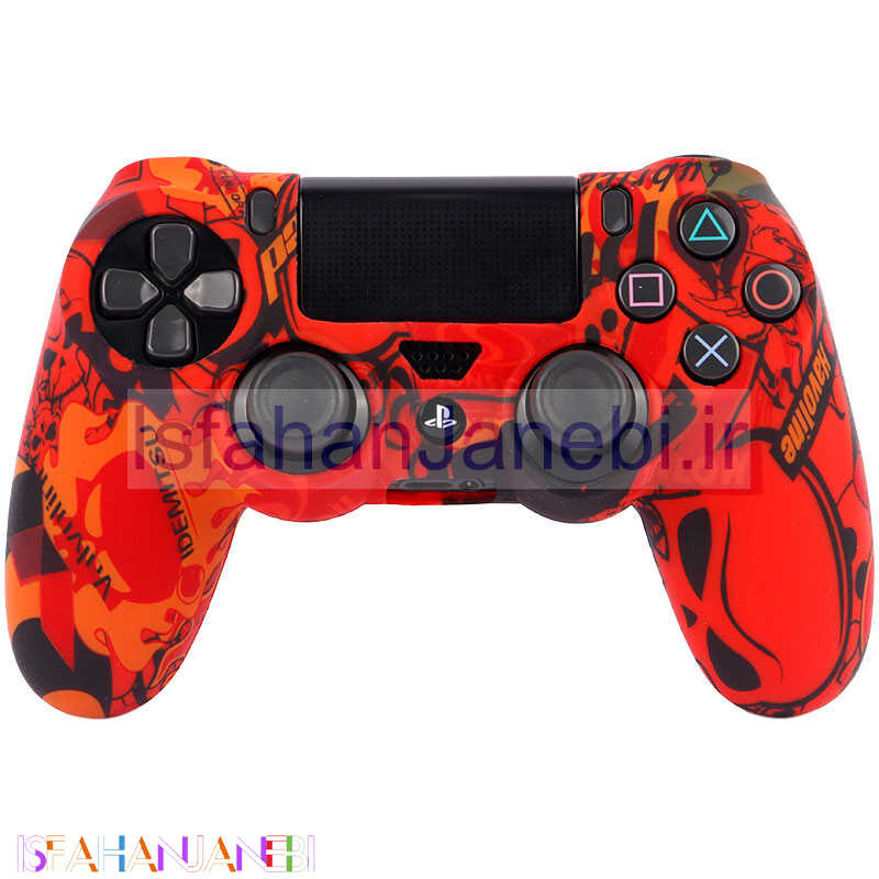 اصفهان جانبی-روکش دسته بازی PS4 طرح اسکلت قرمز مشکی کد 2