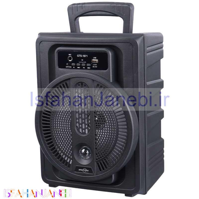 اصفهان جانبی-اسپیکر بلوتوثی رم و فلش خور Greatnice GTS-1671 + میکروفون