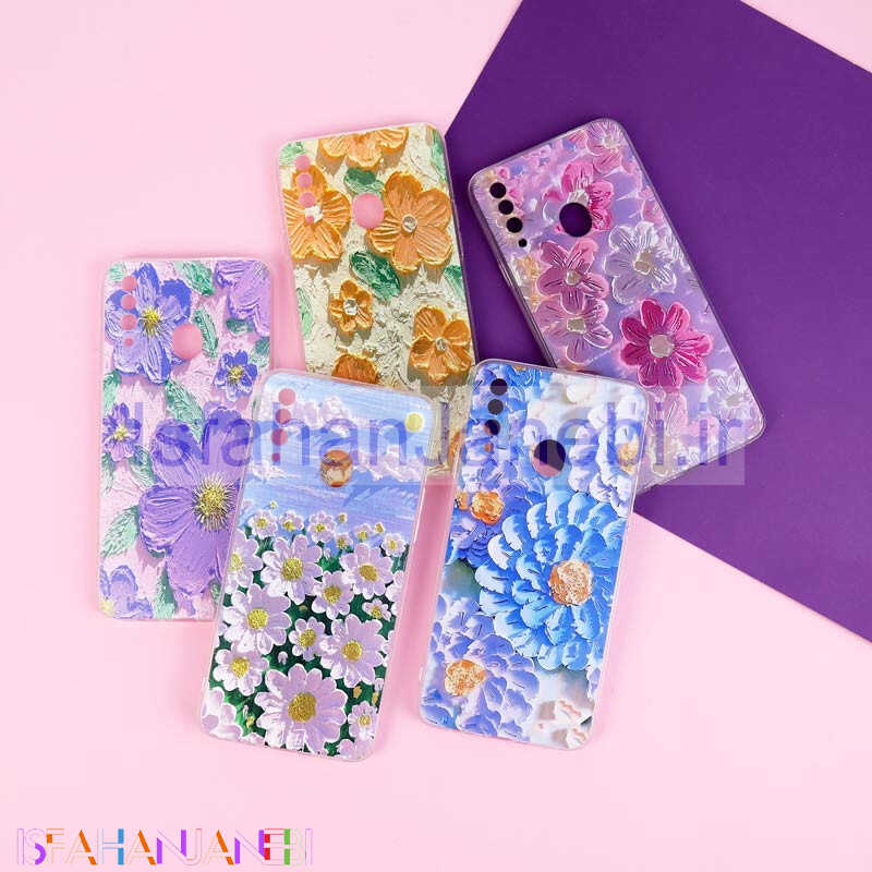 اصفهان جانبی-قاب ژله ای طرحدار گل برجسته محافظ لنزدار Samsung Galaxy A20s
