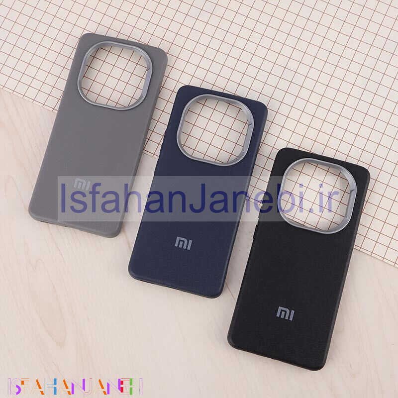 اصفهان جانبی-قاب چرمی ژله ای Leather شیائومی Redmi Note 14 Pro Plus 5G لوگودار