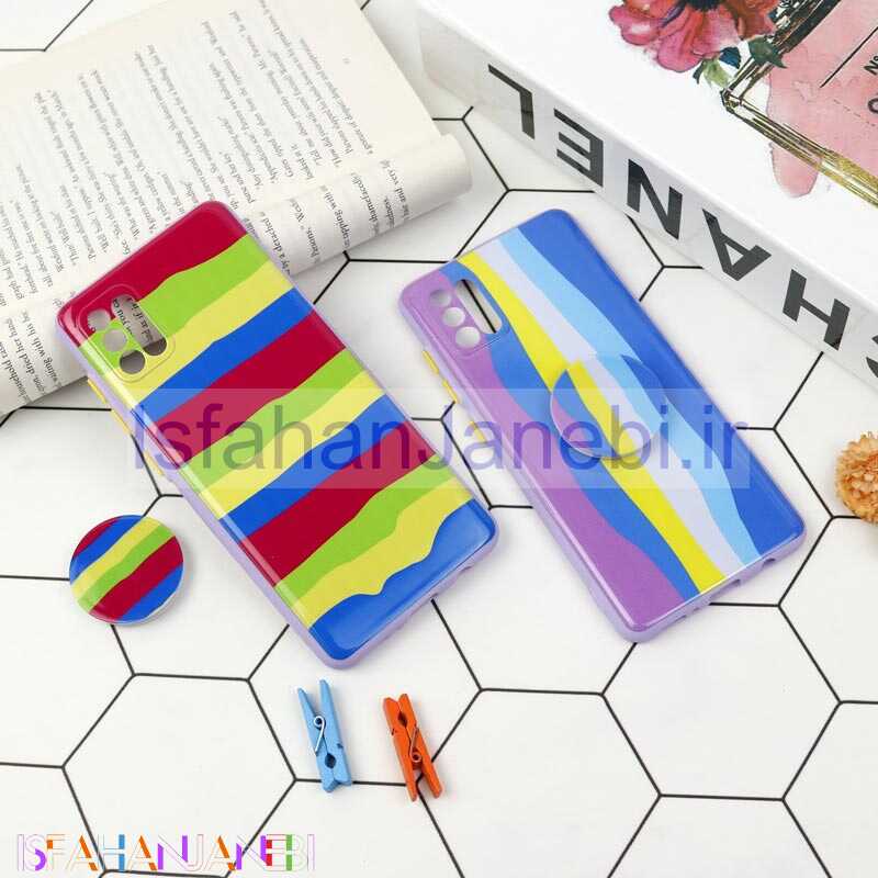 اصفهان جانبی-قاب محافظ لنزدار رنگین کمانی پاپ سوکت دار سامسونگ A51