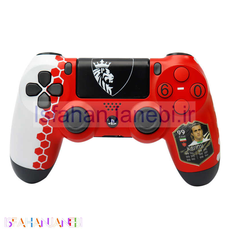 اصفهان جانبی-دسته بازی بی سیم SONY PlayStation 4 DualShock 4 High Copy طرح علی کریمی قرمز کد 1 پکدار
