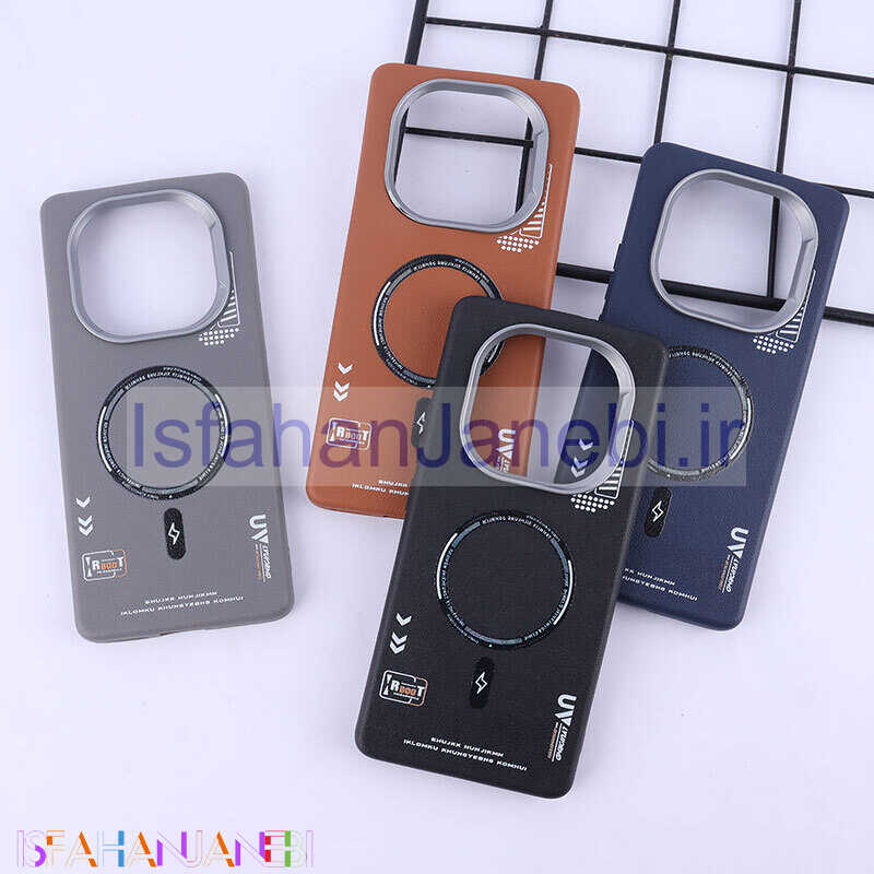 اصفهان جانبی-قاب چرمی ژله ای Leather شیائومی Redmi Note 14 Pro 4G طرح مگ سیف