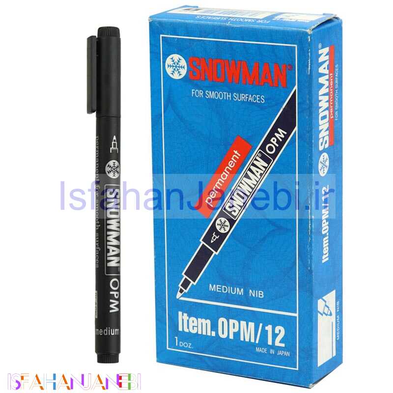 اصفهان جانبی-ماژیک CD تک سر Snowman OPM/12 بسته 12 عددی