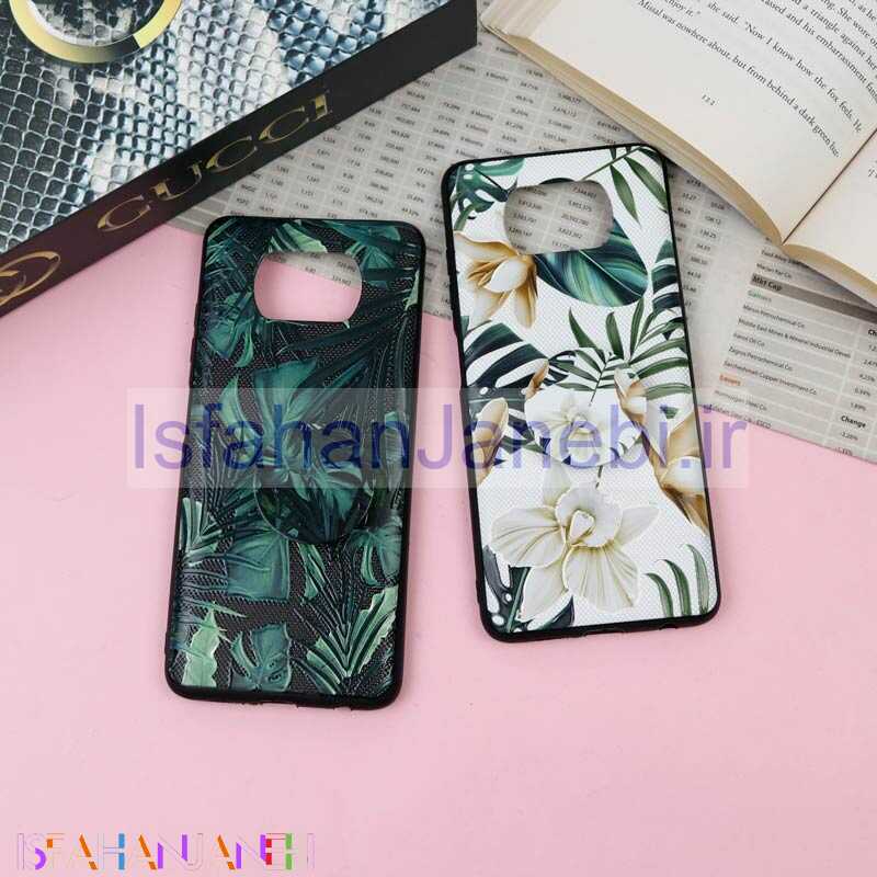 اصفهان جانبی-قاب فانتزی برجسته + پاپ سوکت طرح گل Xiaomi Poco X3 سری F
