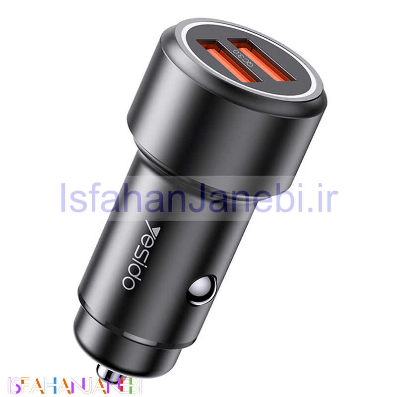 اصفهان جانبی-شارژر فندکی فست شارژ Yesido Y43 QC3.0 2.4A PD 36W