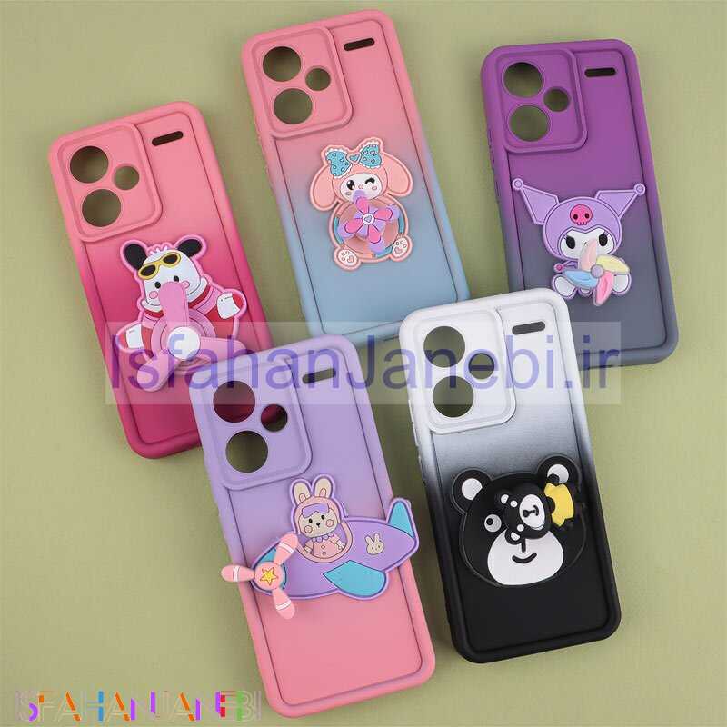 اصفهان جانبی-قاب سیلیکونی شیائومی Redmi Note 13 Pro Plus اسپینردار محافظ لنزدار دورنگ