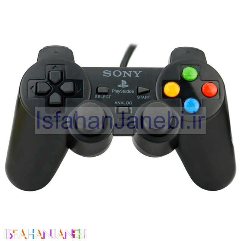 اصفهان جانبی-دسته بازی تک شوکدار Sony PS2 دکمه رنگی پک دار