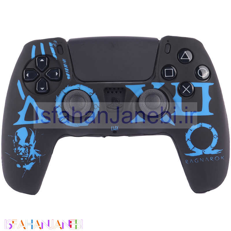 اصفهان جانبی-روکش دسته بازی PS5 طرح God Of War Ragnarok زمینه آبی مشکی