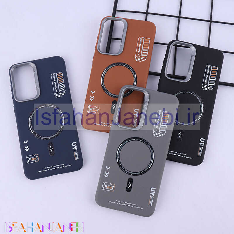 اصفهان جانبی-قاب چرمی ژله ای Leather سامسونگ Galaxy A56 طرح مگ سیف