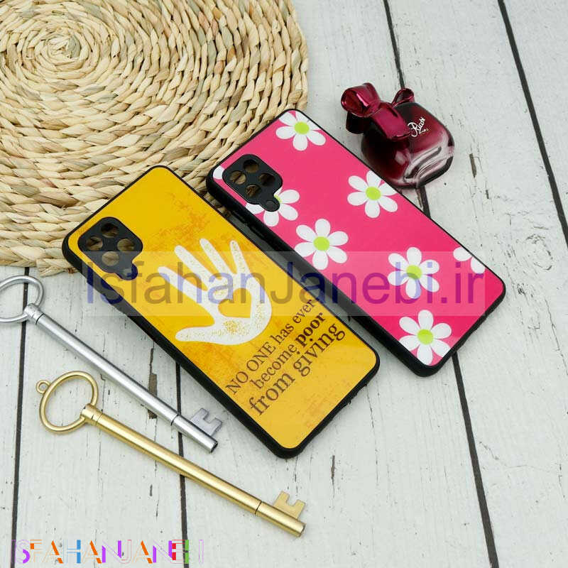 اصفهان جانبی-قاب محافظ لنزدار پشت گلسی طرحدار دخترونه Samsung Galaxy A12