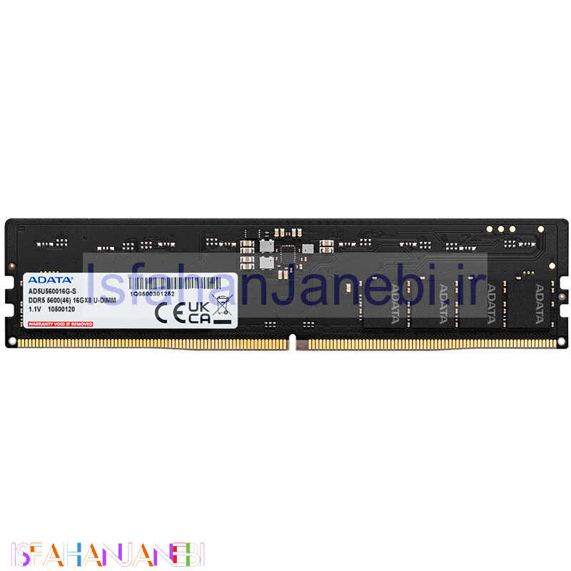 اصفهان جانبی-رم کامپیوتر Adata U-DIMM DDR5 16GB 5600MHz CL46 Single