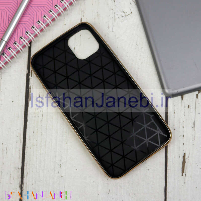 اصفهان جانبی-قاب ماربل ژله ای یخی iPhone 11 Pro Max طلایی