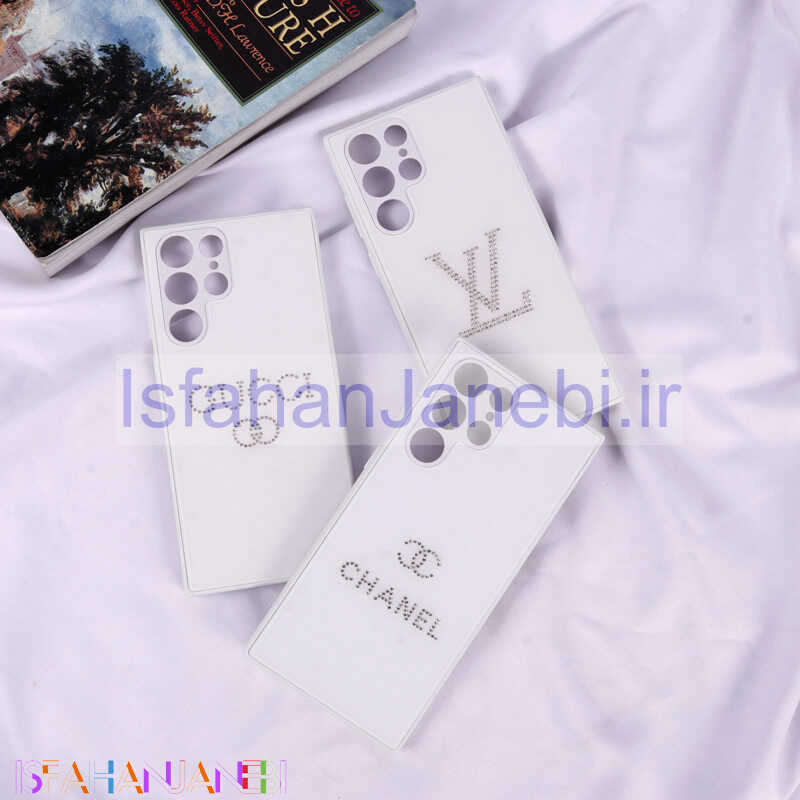 اصفهان جانبی-قاب PVD نگین دار Ipefet محافظ لنزدار Samsung Galaxy S22 Ultra سفید