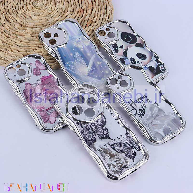 اصفهان جانبی-قاب آینه ای طرح دار دور براق محافظ لنزدار با بند مچی