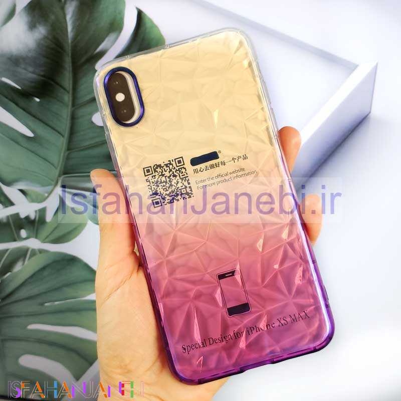 اصفهان جانبی-قاب یخی سه بعدی iPhone XS Max بنفش