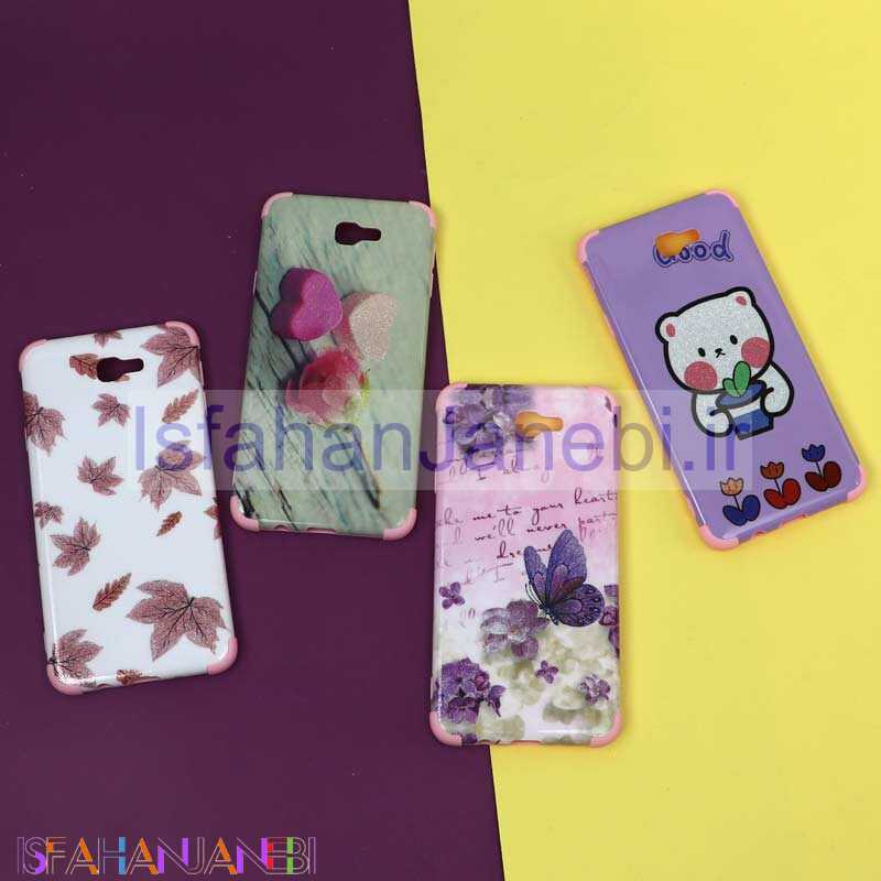 اصفهان جانبی-قاب فانتزی برجسته اکلیلی صورتی سامسونگ J7 Prime