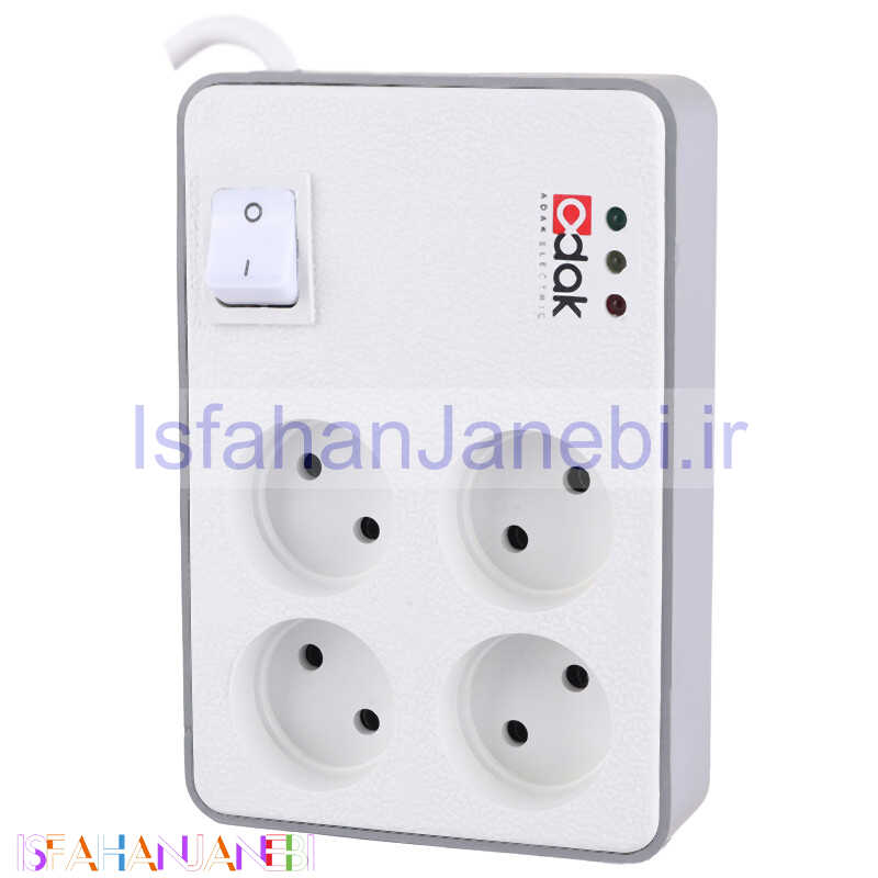 اصفهان جانبی-محافظ برق کامپیوتر 4 خانه آداک با کابل 1.5 متری