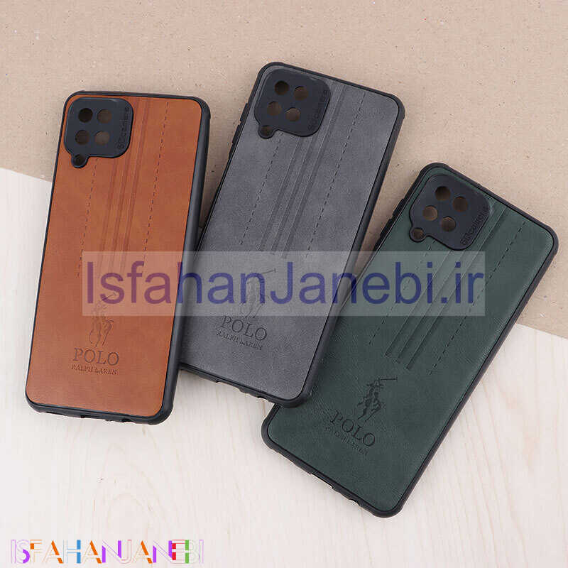 اصفهان جانبی-قاب چرمی Polo Ralph Laren سامسونگ Galaxy A12 / M12 محافظ لنزدار