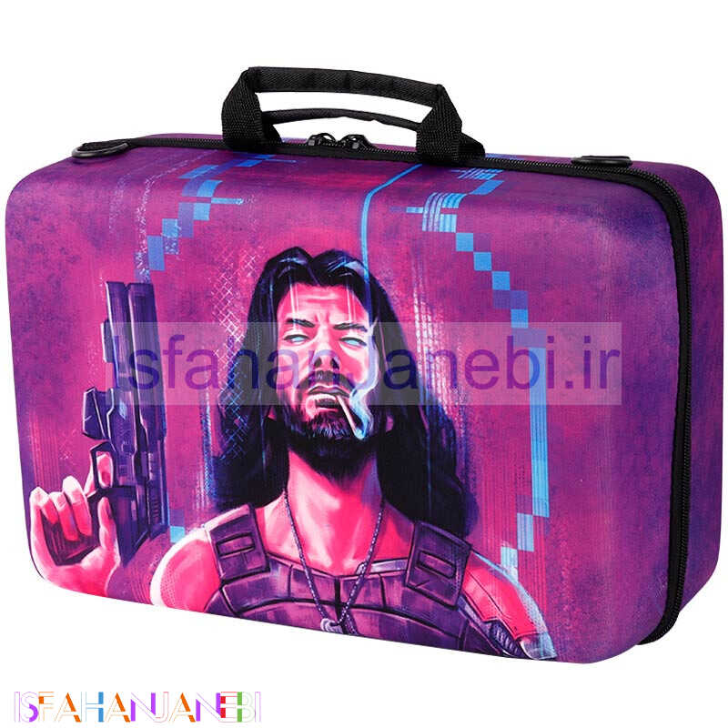 اصفهان جانبی-کیف کنسول بازی PS5 Slim طرح Cyberpunk 2077