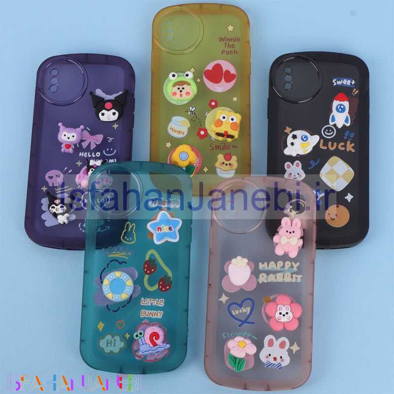 اصفهان جانبی-قاب Fashion Case آیفون X عروسک برجسته محافظ لنزدار