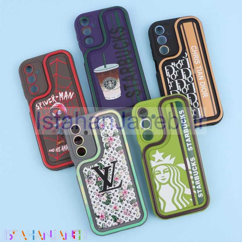 اصفهان جانبی-قاب سولید طرح دار دو رنگ محافظ لنزدار Samsung Galaxy A25