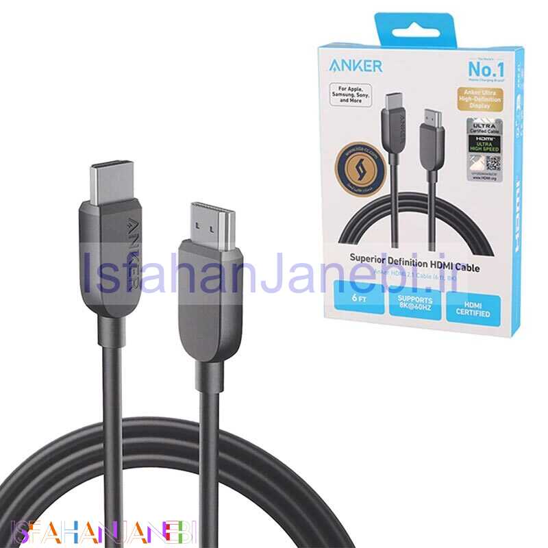 اصفهان جانبی-کابل HDMI 8K انکر A8742H11 طول 1.8 متر