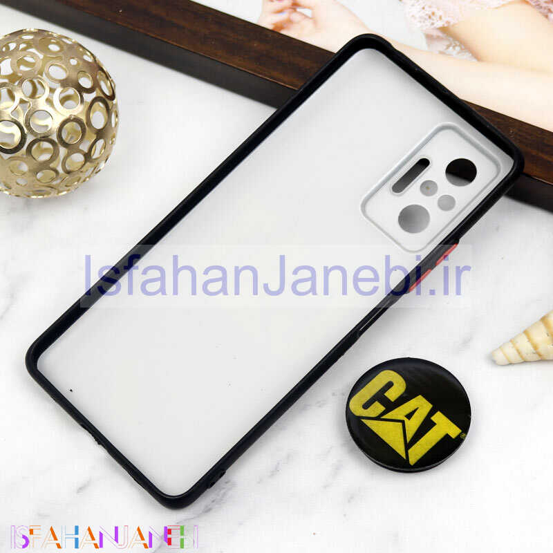 اصفهان جانبی-قاب PC محافظ لنز دار طرح Cat + پاپ سوکت Xiaomi Redmi Note 10 Pro