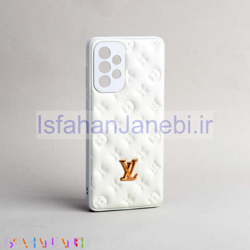 اصفهان جانبی-قاب پافر چرمی LV محافظ لنزدار Samsung Galaxy A73