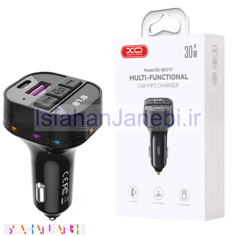 اصفهان جانبی-شارژر فندکی + FM Player بلوتوثی XO XO-BCC17