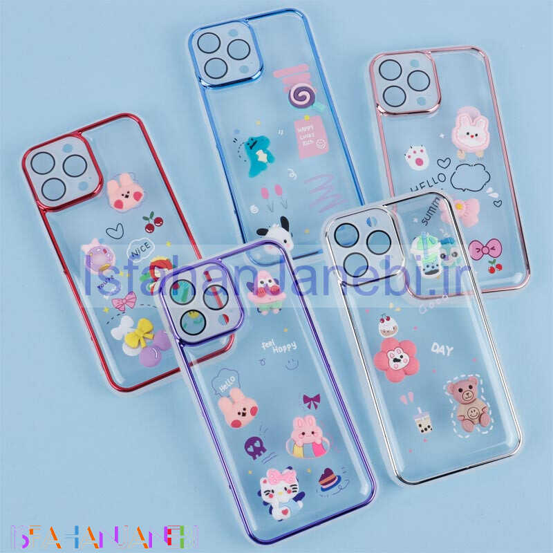 اصفهان جانبی-قاب شفاف عروسک برجسته محافظ لنزدار iPhone 13 Pro Max