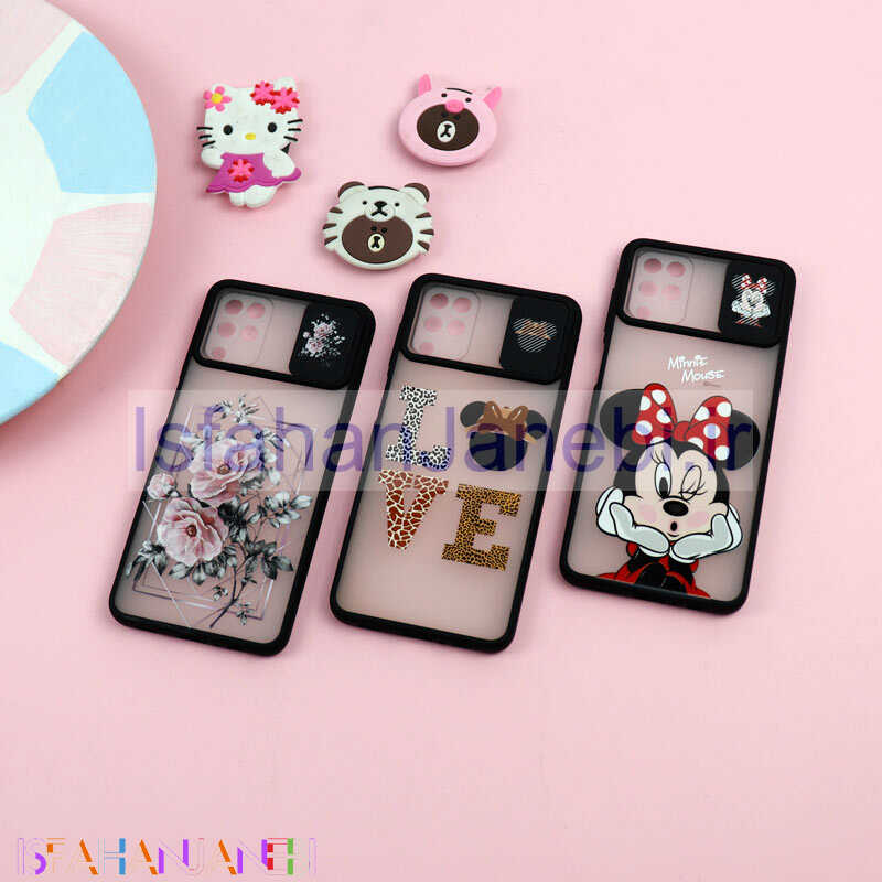 اصفهان جانبی-قاب محافظ لنز دار کشویی طرحدار دخترانه Samsung A12 سری B