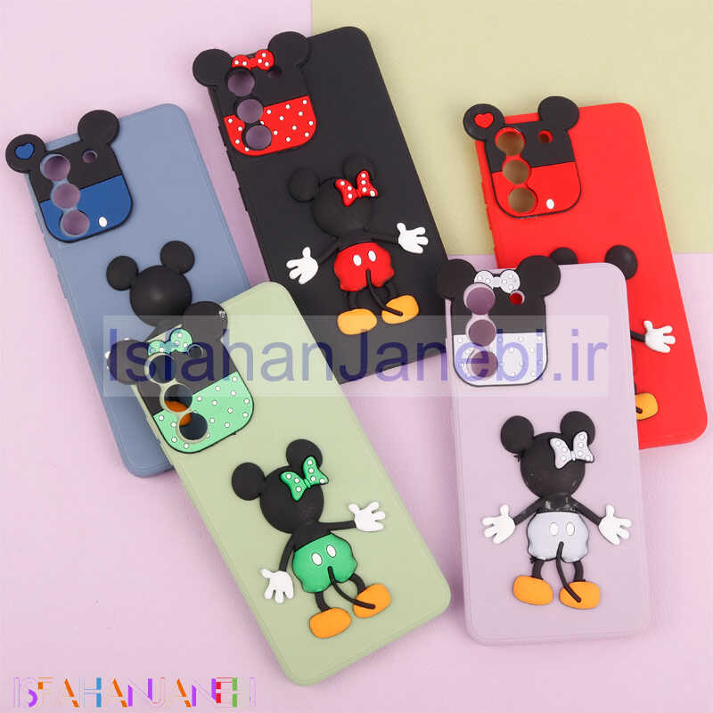 اصفهان جانبی-قاب عروسکی برجسته میکی موس و مینی موس محافظ لنزدار Samsung Galaxy S21 FE 5G
