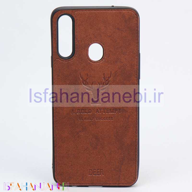 اصفهان جانبی-قاب چرمی طرح گوزن Samsung A20s قهوه ای
