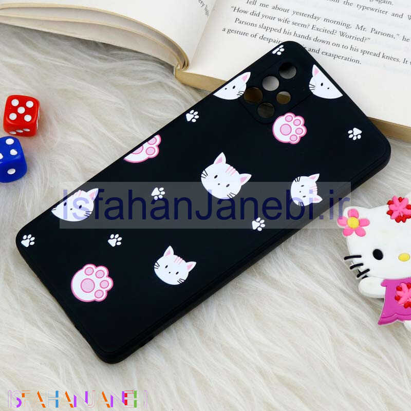 اصفهان جانبی-قاب سیلیکونی عروسکی محافظ لنزدار طرح گربه Samsung Galaxy A71